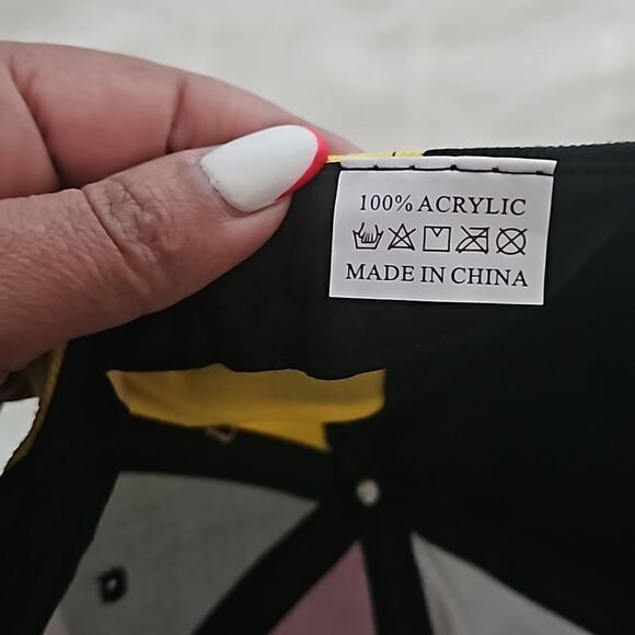 Colorful Men's Baseball Cap One Size Black, Green, Red, Yellow & White - Picture 6 of 16